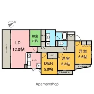 レジディア徳川【8階】の間取り