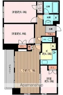 モアクレスト神宮前【2階】の間取り