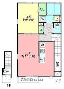 アムール アンバー【2階】の間取り