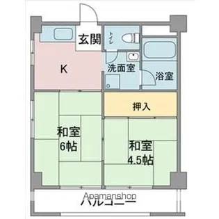 小野マンション【4階】の間取り