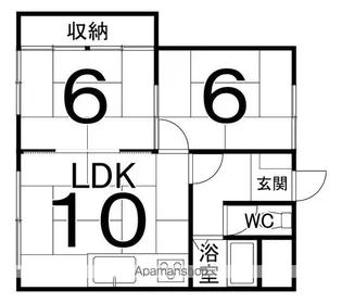 11条ハウス【203号室】の間取り