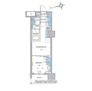 ルフォンプログレ品川戸越【4階】の間取り