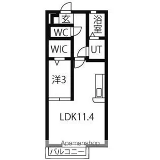 ゼフィール小人町B棟【102号室】の間取り
