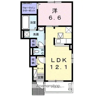 ヴィラ アルテミア Ⅱ【1階】の間取り