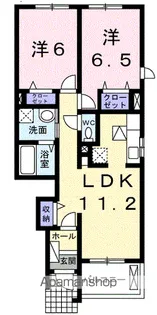 ガーデンベルB【1階】の間取り