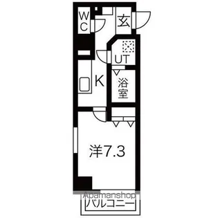 エストゥルースプラスノース名古屋【8階】の間取り