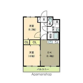 HERO近江【2階】の間取り