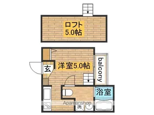 エテジア湊【202号室】の間取り
