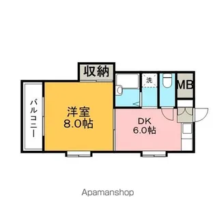 シャトレ東合川【2階】の間取り