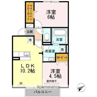 フルール【202号室】の間取り