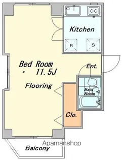 メゾンヨーラク【401号室】の間取り