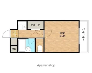 マンションコスモス【407号室】の間取り