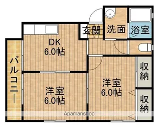 ハイツボヌール【2階】の間取り