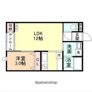 CLOVER AWAJIMA【102号室】の間取り