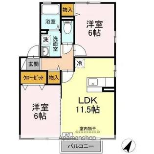 LE・SOLEIL DEUX【2階】の間取り