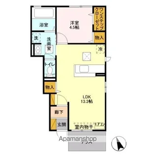 フォレストガーデン D【1階】の間取り