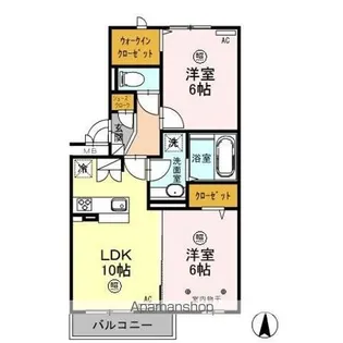 ロイジェントパークス レイクタウン Ⅲ O【2階】の間取り