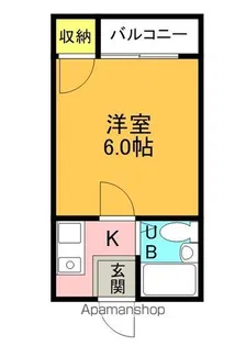 JPアパートメント寝屋川【102号室】の間取り