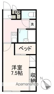 サンライズ牟礼【202号室】の間取り