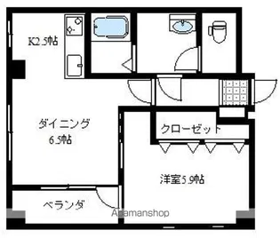 ボナールK【2階】の間取り