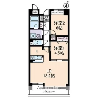 ラ・ポーム【4階】の間取り