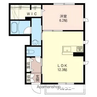 ヴィア・ソーレ【102号室】の間取り