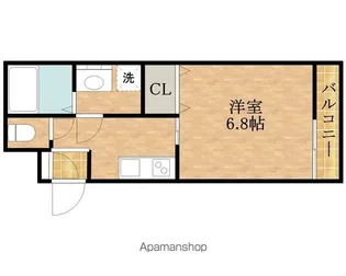 アンレーヴ羽衣【2階】の間取り