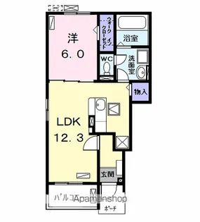 チェレステ白髭 B【1階】の間取り