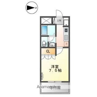 セジュール川部Ⅱ【1階】の間取り