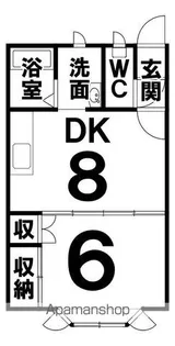 ラブラドールドリーム【203号室】の間取り