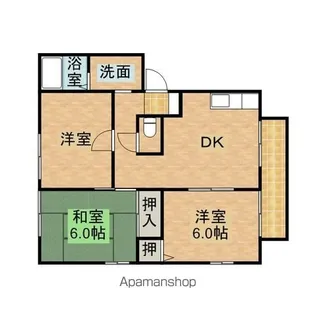 大阪府貝塚市澤【アパート】の間取り