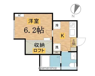 東京都八王子市北野町【アパート】の間取り