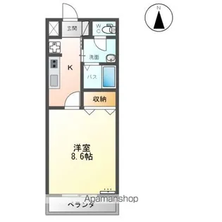 メルヴェーユ新成A【201号室】の間取り