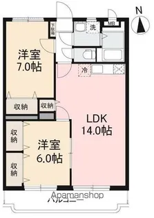 ベルティオンTK【102号室】の間取り