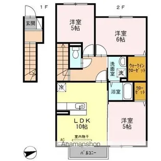 メゾン シンシア【2階】の間取り
