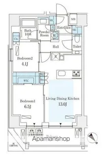 東京都港区西麻布2丁目【マンション】の間取り