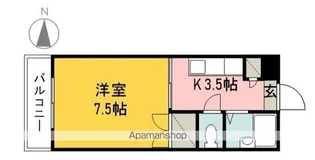 アネーロ鉄砲町【203号室】の間取り