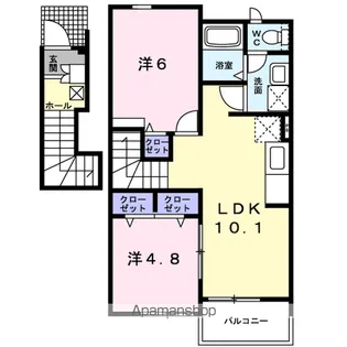サニーヴィラB3【2階】の間取り