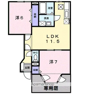 エスポワールA【1階】の間取り