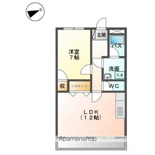 WEST5【203号室】の間取り