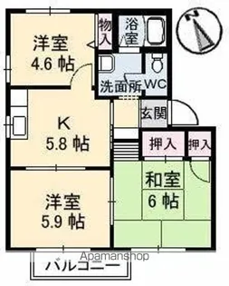 ガーデンパレス A棟【2階】の間取り
