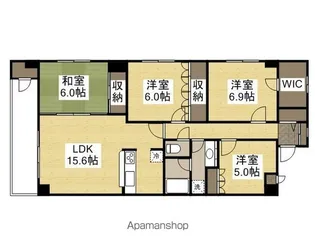 アルファステイツ老松町公園【10階】の間取り