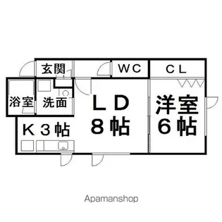 ウエストハウスⅠ【1階】の間取り