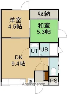 ハイム元希(ハイムゲンキ)【102号室】の間取り