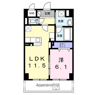 Y’S STATE 天王台【6階】の間取り