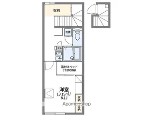 レオパレスLUMEN【2階】の間取り