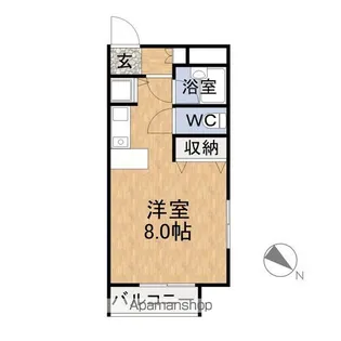 ヴェルヴィ豊岡【210号室】の間取り