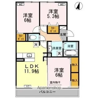 レチエⅢ【2階】の間取り