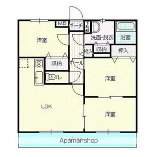 メゾン田中【2階】の間取り