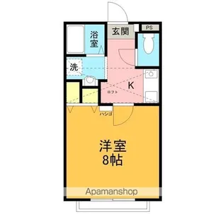 ハートヒルズ稲熊【203号室】の間取り